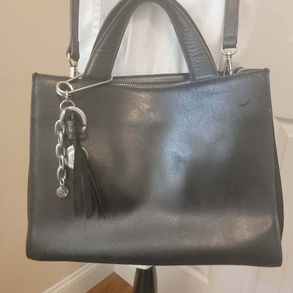 Treasure & Bond Black Leather and Suede Top Handle / Shoulder Bag - Picture 12 of 13